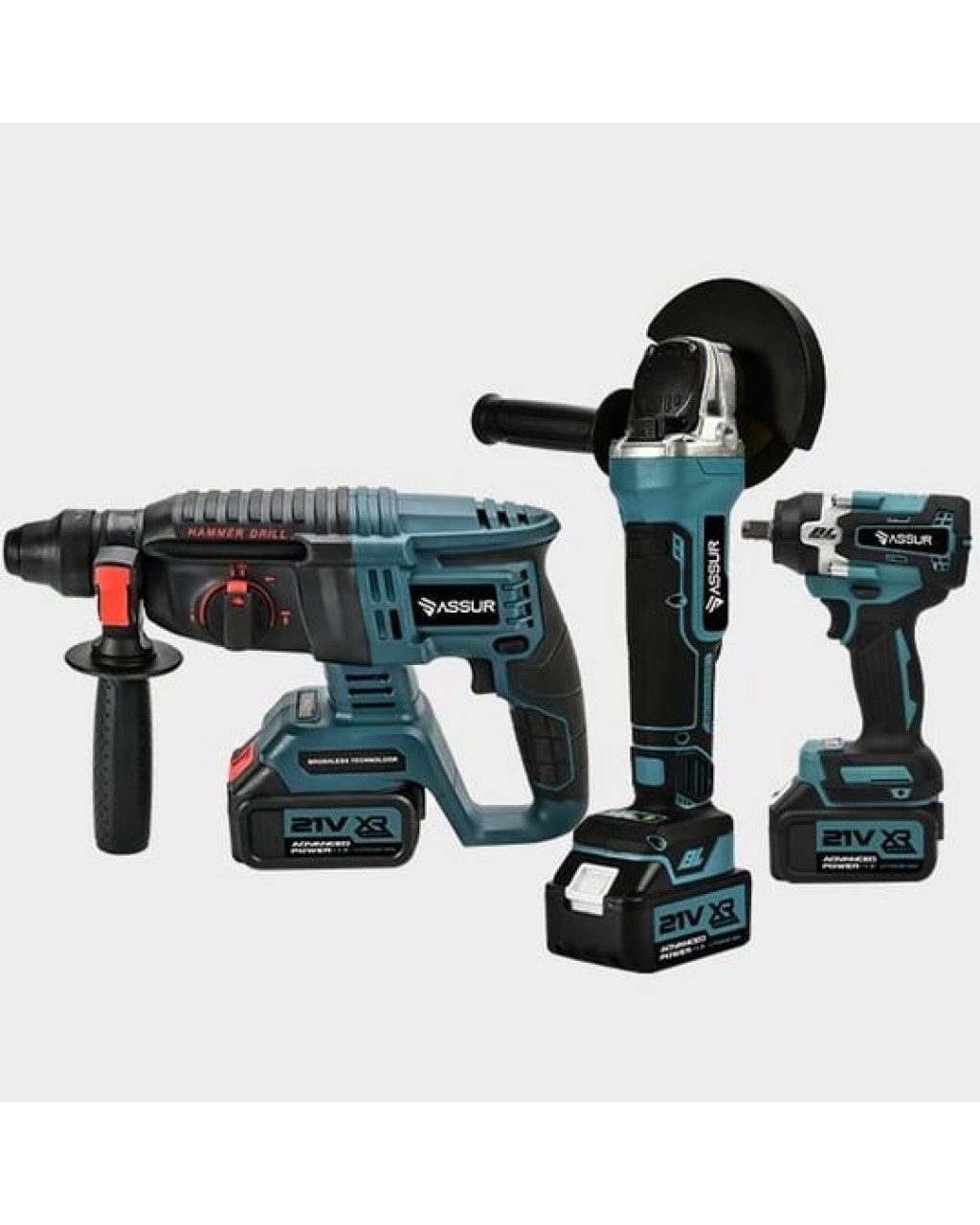 ASSUR 21V 3'lü Set ; Taşlama - Darbeli Somun Sıkma - Kırıcı Delici Hilti