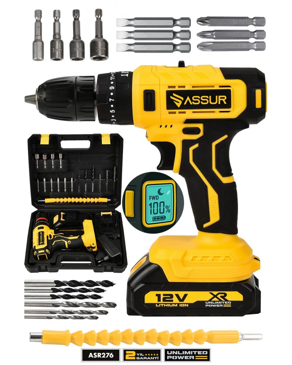 ASSUR 12V Darbeli Matkap