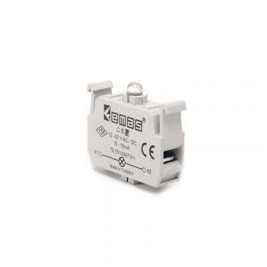 CB8 EMAS LEDLİ SİNYAL BLOK SARI 12-30V AC/DC