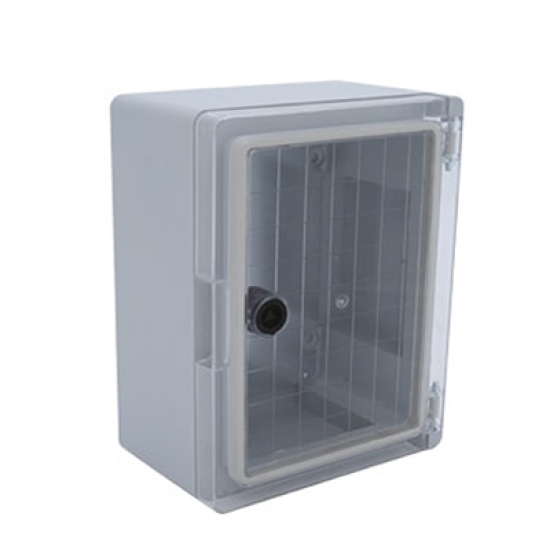 ÇP 5032 18x24x12 Galvaniz Taban Saclı Şeffaf Kapaklı Pano