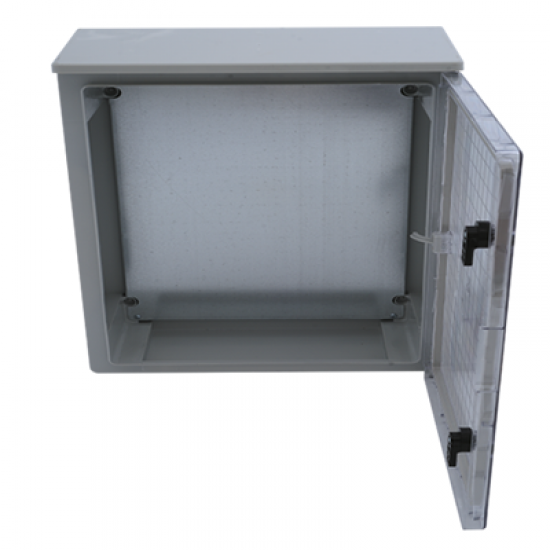 ÇP 5614 40x50x17,5 Galvaniz Taban Saclı Şapkalı Şeffaf Pano