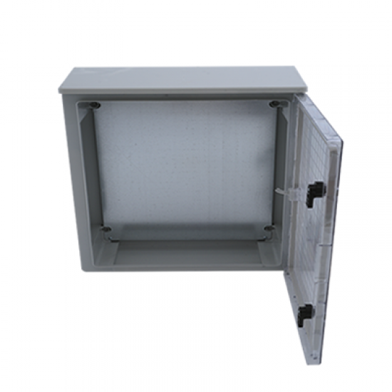 ÇP 5617 35x50x19,5 Galvaniz Taban Saclı Şapkalı Şeffaf Pano