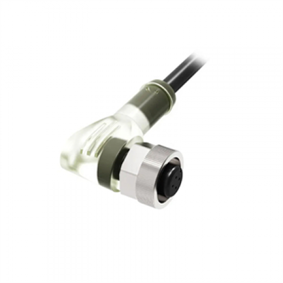 E12T-N4G5-N M12 5m Ledli Kablolu 4 Pin Düz Sensör Konnektörlü Kablo