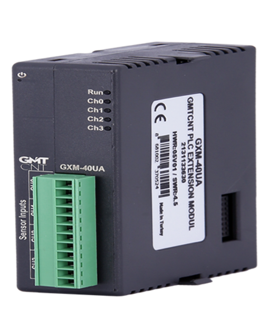 GXM-40UA 4 Kanal üniversal sıcaklık giriş modülü  Termokupl ( B, E, J, K, N, R, S, T)  PT-100, PT-1000, NTC (10k@25°C)  0-60 mVDC  0-20 Ohm direnç PLC Genişleme Modülü