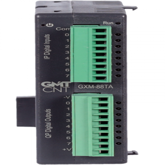 GXM-88TA 8 Kanal 24 VDC PNP/NPN dijital giriş / 8 Kanal 24 VDC 300 mA kısa devre korumalı transistör çıkış (Çıkışlar PNP transistördür) PLC Genişleme Modülü GXM-88TA 8 Kanal 24 VDC PNP/NPN dijital giriş / 8 Kanal 24 VDC 300 mA kısa devre korumalı transistör çıkış (Çıkışlar PNP transistördür) PLC Genişleme Modülü