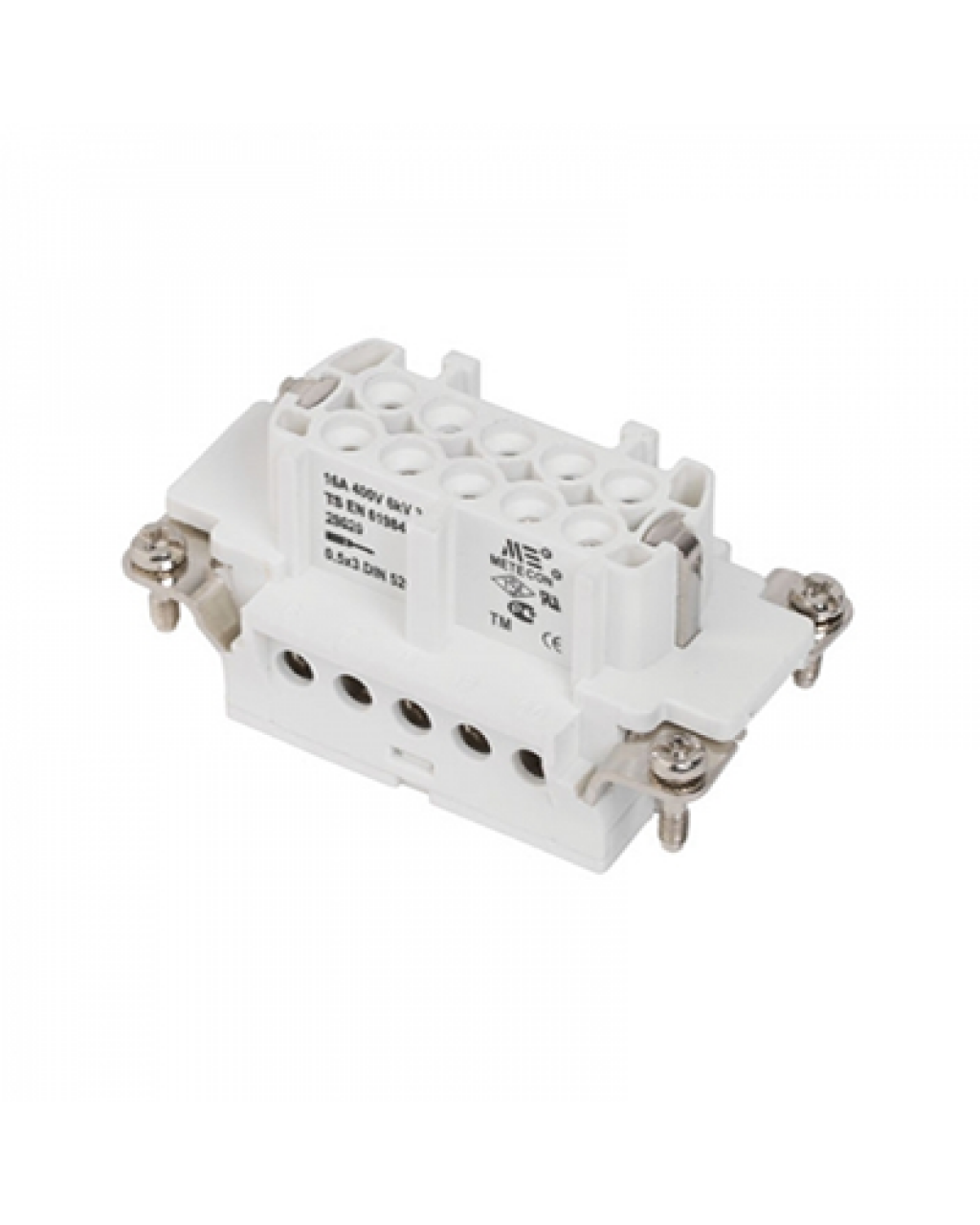 29020 Priz Çekirdek (Vidalı Bağlantı) 10x16 A (10PE) 500V ALÜMİNYUM GÖVDE