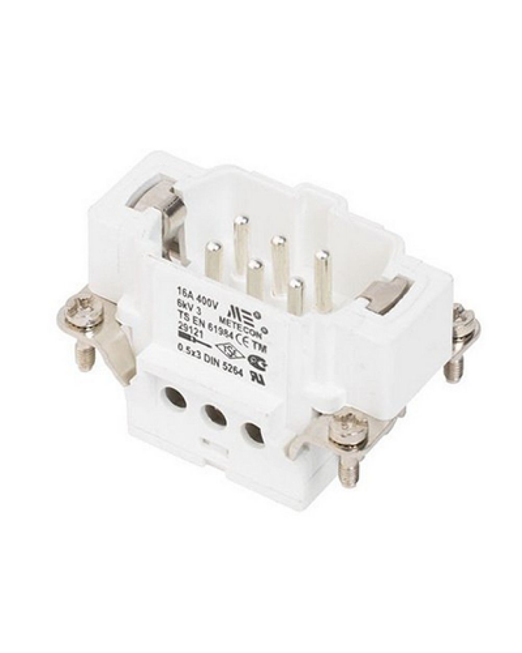 29121 Fiş Çekirdek (Vidalı Bağlantı) 6x16 A (6PE) 500V ALÜMİNYUM GÖVDE