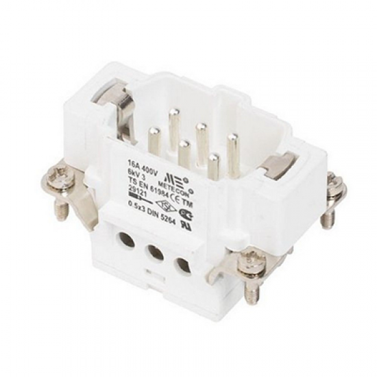 29121 Fiş Çekirdek (Vidalı Bağlantı) 6x16 A (6PE) 500V ALÜMİNYUM GÖVDE