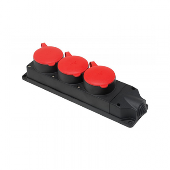 401052 Kauçuk 3 ‘lü Grup Priz (3x25A. 3 adet) 3x25 A (3PE) 380-415 V