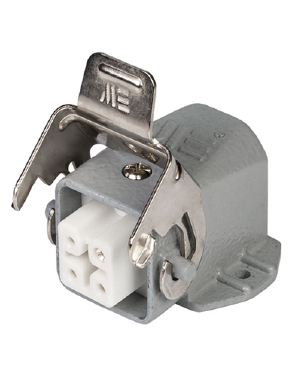 403003S Eğik Makine Prizi (Kablo Geçişli - Yandan Kablo Girişi) 4x10 A (3PE) 220-240V ALÜMİNYUM GÖVDE