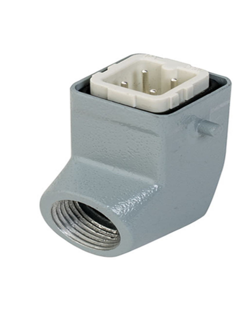 403002S Eğik Makine Prizi (Yandan Kablo Girişli) 4x10 A (3PE) 220-240V ALÜMİNYUM GÖVDE