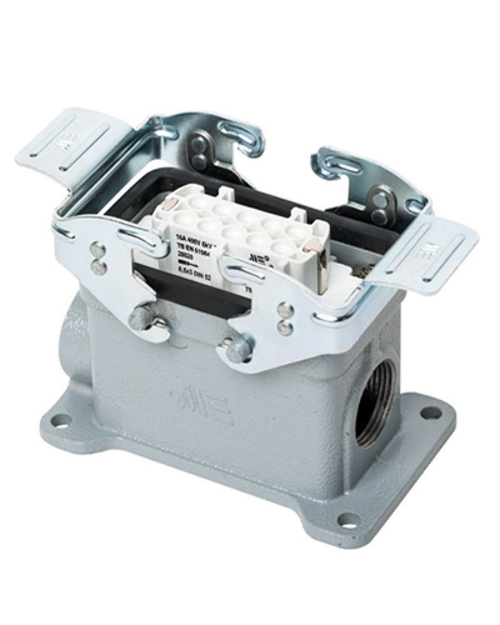 403028S Duvar Prizi (Çift Girişli) 10x16 A (10PE) 500V ALÜMİNYUM GÖVDE