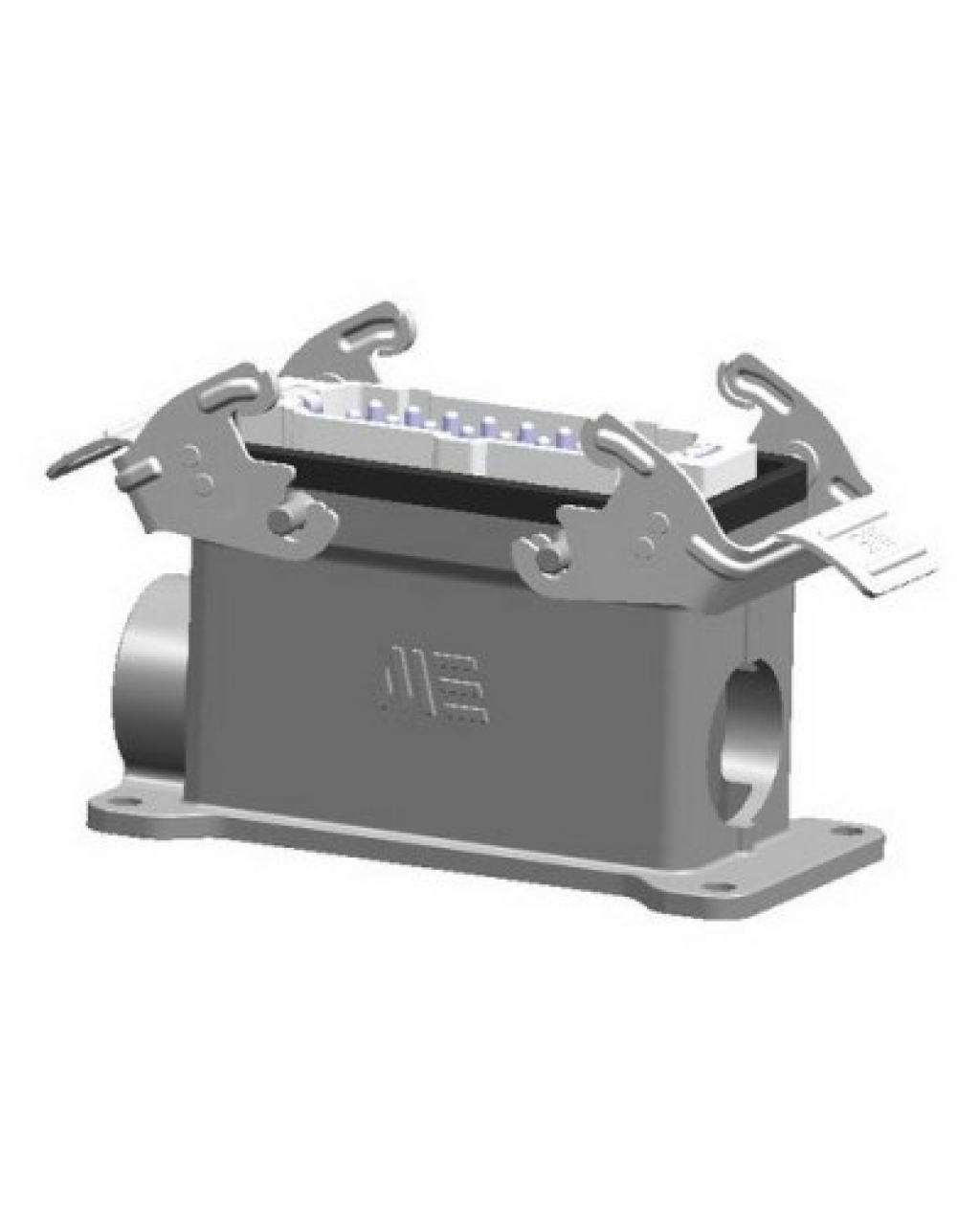 403039S Duvar Fişi (Çift Girişli) 16x16 A (16PE) 500V ALÜMİNYUM GÖVDE