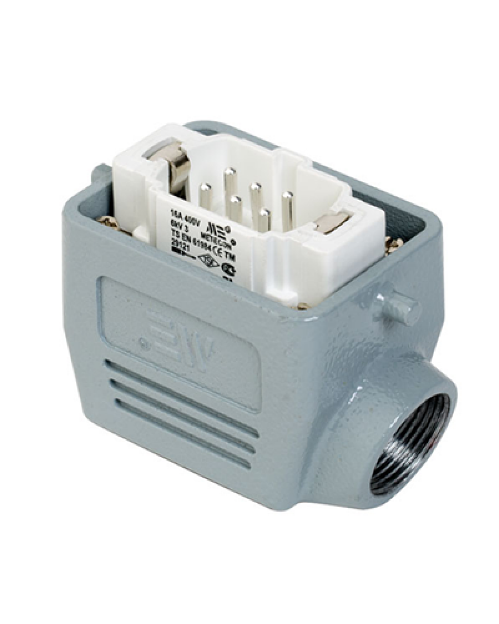 403092 Uzatma Prizi (Yan Giriş) 6x16 A (6PE) 500V ALÜMİNYUM GÖVDE