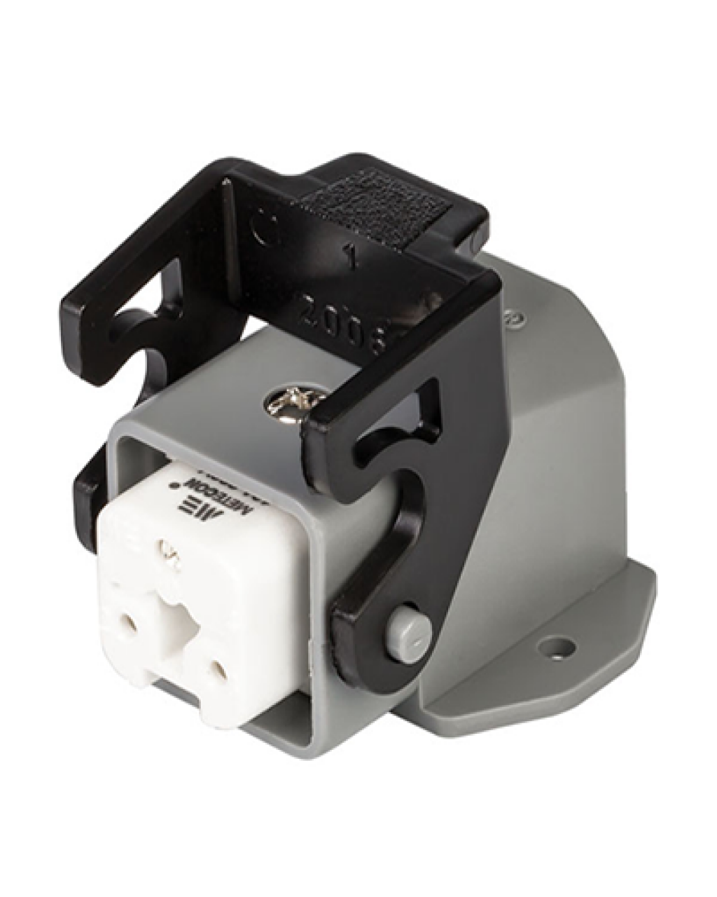 403268 Eğik Makine Prizi (Arkadan Kablo Girişli) 3x10 A (2PE) 220-240V PLASTİK GÖVDE