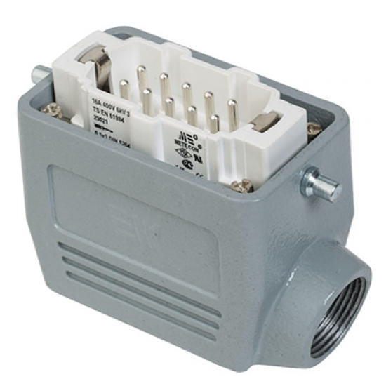 403501 Fiş (Yan Giriş Tek Mandallı İçin) 10x16 A (10PE) 500V ALÜMİNYUM GÖVDE