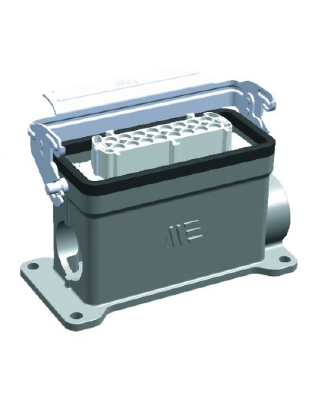 403530S Duvar Prizi (Çift Girişli Tek Mandallı) 16x16 A (16PE) 500V ALÜMİNYUM GÖVDE