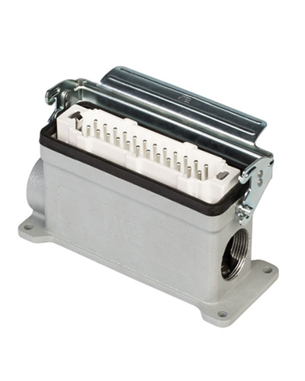 403551S Duvar Fişi (Çift Girişli Tek Mandallı) 24x16 A (24PE) 500V ALÜMİNYUM GÖVDE