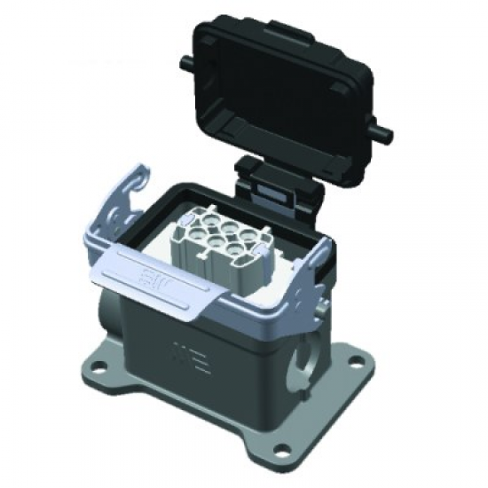 403703S Duvar Fişi (Kapaklı) 6x16 A (6PE) 500V ALÜMİNYUM GÖVDE