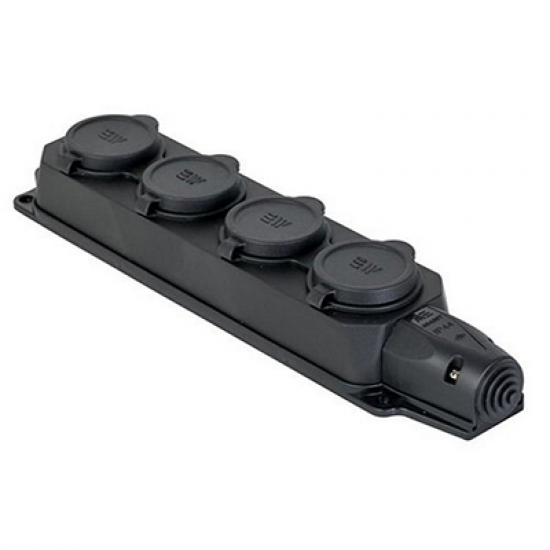 404007 Kauçuk 4 ‘lü Grup Priz 1x16 A (2PE) 220-240 V