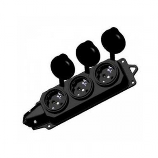 404014 Kauçuk 3 ‘lü Grup Priz 1x16 A (2PE) 220-240 V