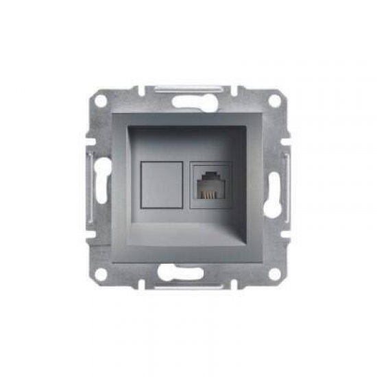 EPH4100162 SCHNEIDER ELECTRIC ASFORA RJ11 TEK ÇIKIŞLI ÇELİK TELEFON PRİZİ (ÇERÇEVESİZ)
