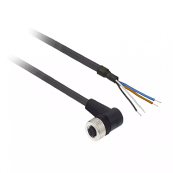XZCP1241L5 TELEMECANIQUE SENSORS M12 4 PİNLİ 90 D AÇILI PVC SENSÖR KABLOSU 5 MT