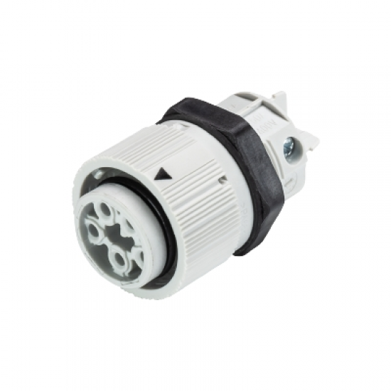 46.051.5053.0 Ankastre 4/5 kutup M16  Gri Dişi Konnektör