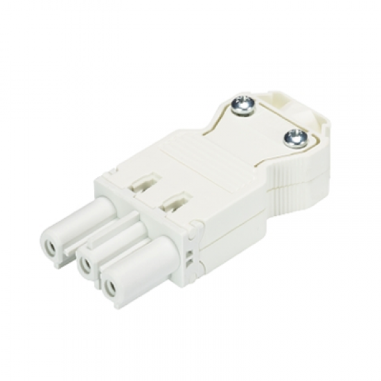 92.931.3053.0 3 Kutuplu Beyaz Dişi Konnektör N,PE,L Vidalı Bağ.