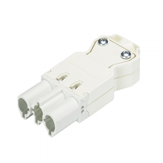 92.932.3053.0 3 Kutuplu Beyaz Erkek Konnektör N,PE,L Vidalı Bağ.